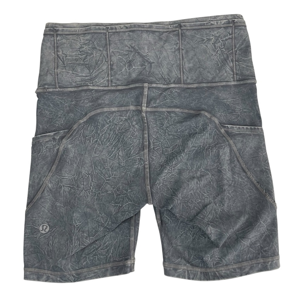 lululemon Fast And Free Short 6” Non-Reflective Ice Dye Asphalt Grey Sz 4‎ - Picture 7 of 14